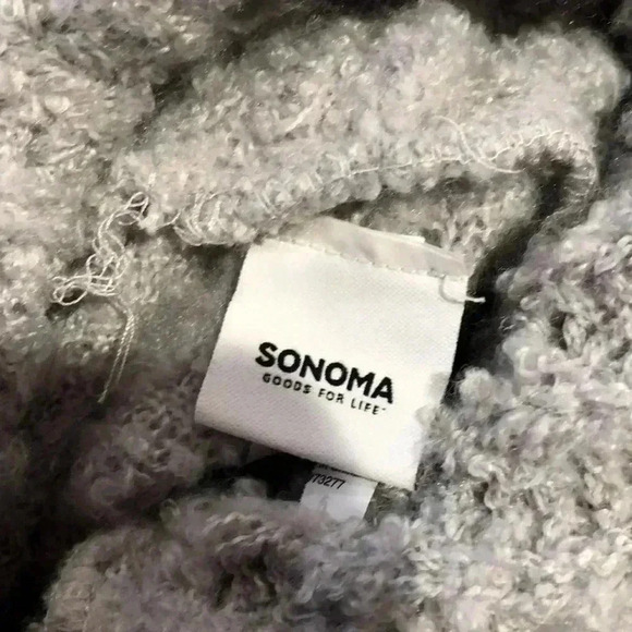 Sonoma ‘Goods for life’ boucle turtleneck poncho sweater gray. One size - Picture 7 of 9